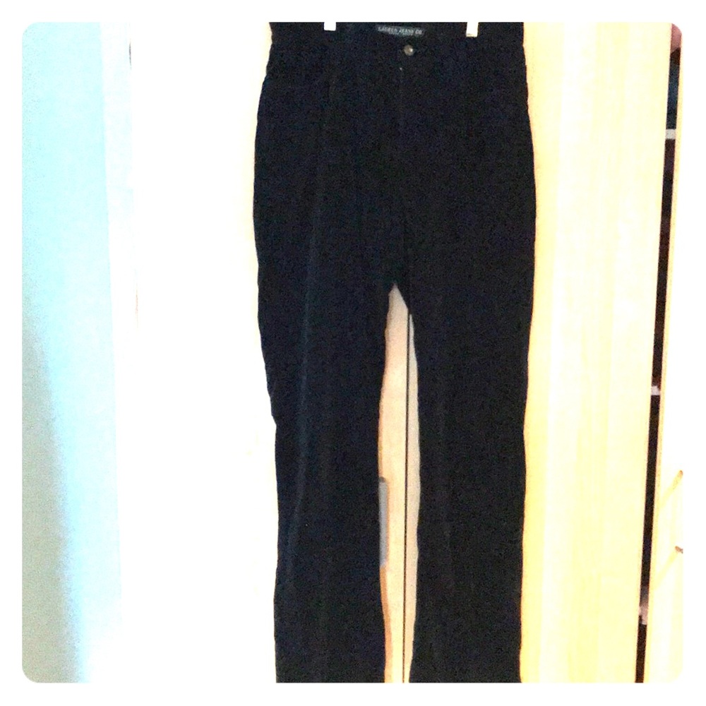 Ralph Lauren black velvet jeans